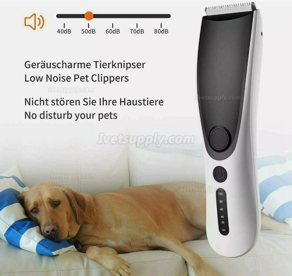 Pet Hair Clippers Low Noise Dog Cat Grooming Clipper Electric Shaver Trimmer Kit